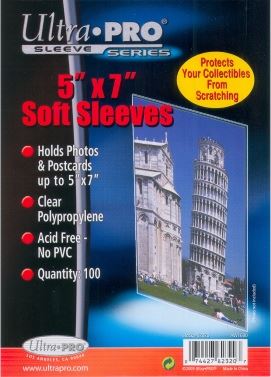 Ultra PRO 5" x 7" Soft Sleeves 100ct