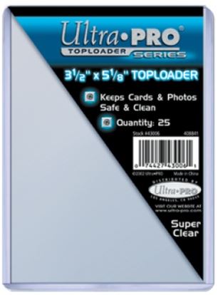 Ultra Pro 3-1/2" x 5-1/8" Toploader 25ct Pack