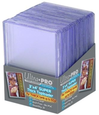 Ultra PRO 3" x 4" Clear Thick 100PT Toploaders (25ct)