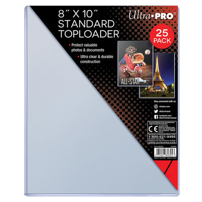 Ultra Pro 8x10 Inch Top Loader (25 Count) - Standard