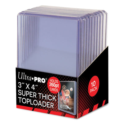 Ultra PRO 3" x 4" Clear Super Thick 260PT Toploaders (10ct)