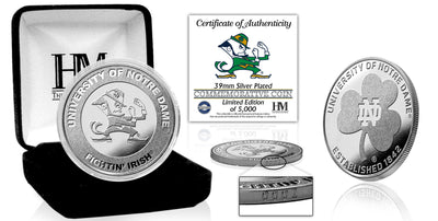 Highland Mint Notre Dame Fighting Irish Silver Mint Coin - Limited Edition /5,000