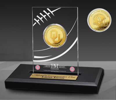 Highland Mint Oklahoma Sooners Gold Coin Acrylic Display - Limited Edition /5000