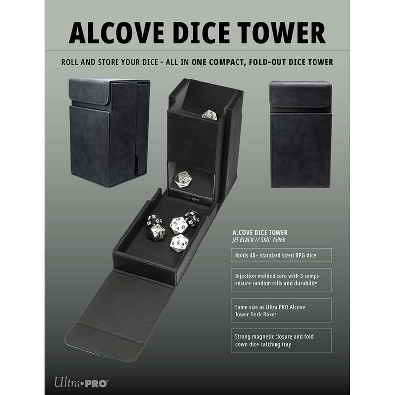 Ultra Pro Alcove Dice Tower - Jet Black
