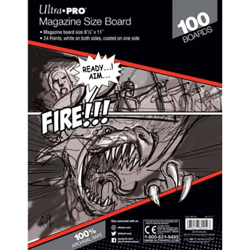 Ultra PRO Magazine Size Comic Backing Boards (100 Count) - 24pt