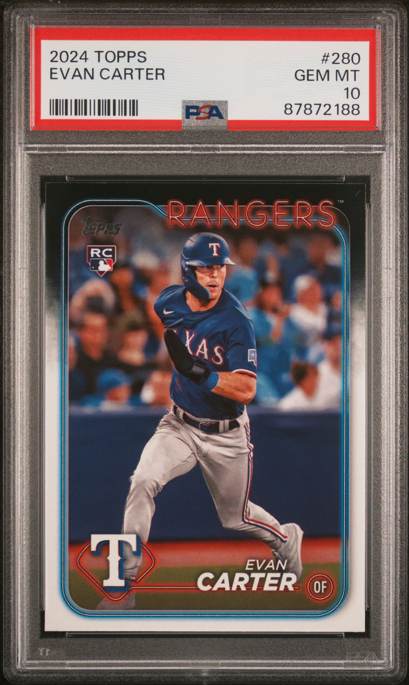 2024 Topps Evan Carter #280 RC PSA 10