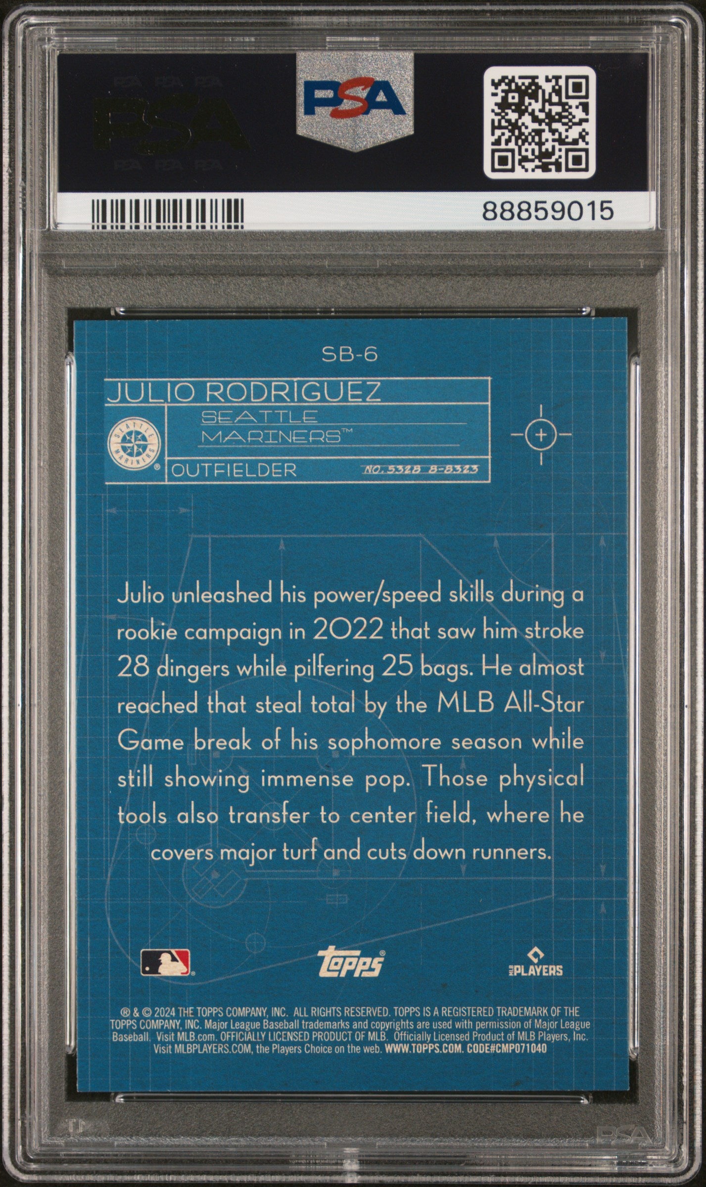 2024 Topps Superstar Blueprint #SB6 Julio Rodriguez PSA 10