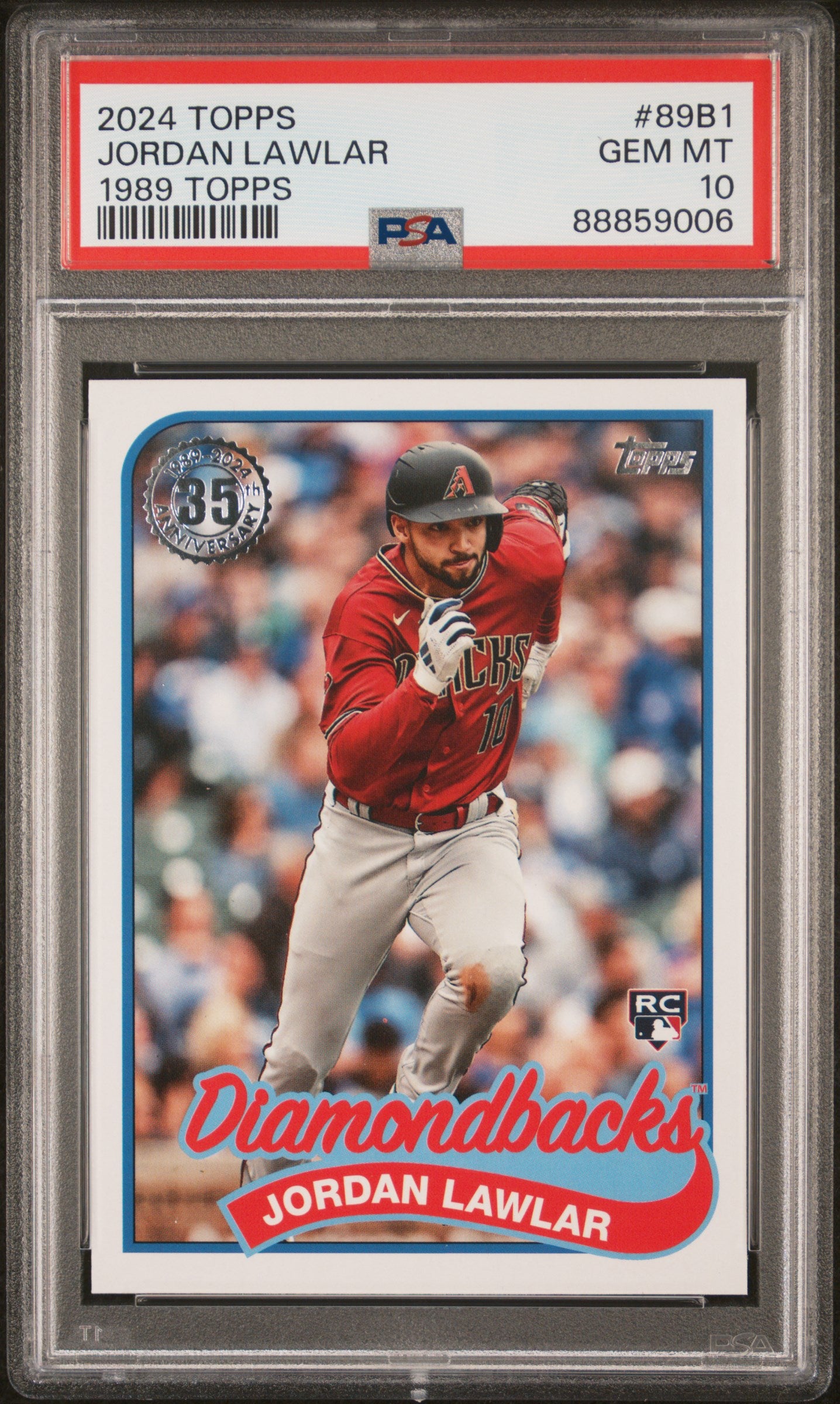 2024 Topps 1989 Jordan Lawlar #89B1 RC PSA 10