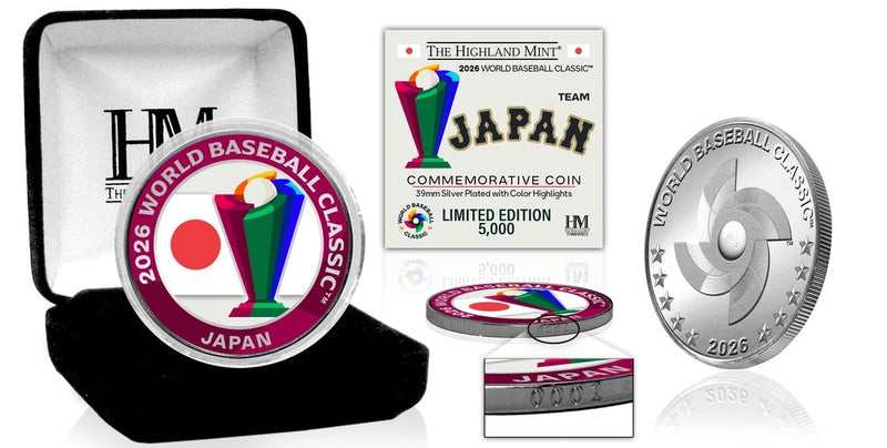 Highland Mint Japan 2026 World Baseball Classic Silver Plated Coin - Limited Edition /5,000