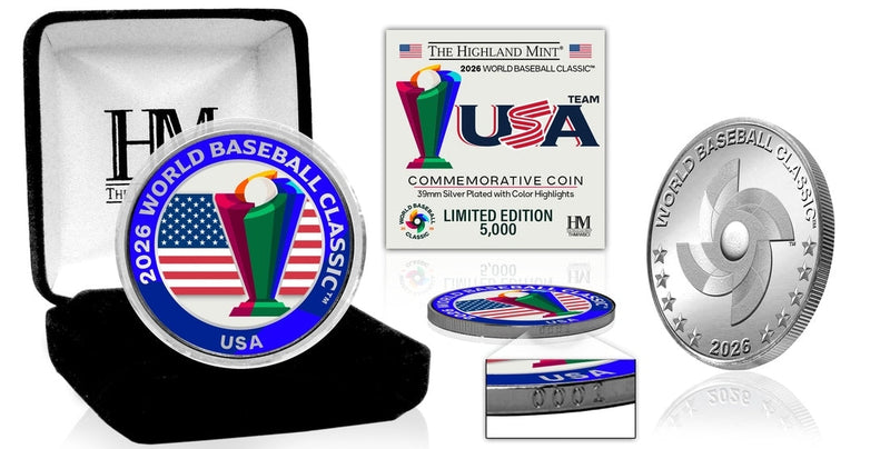 Highland Mint Team USA World Baseball Classic 2026 Silver Plated Coin - Limited Edition /5,000