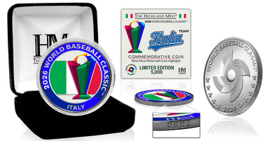 Highland Mint Italy World Baseball Classic 2026 Silver Plated Coin - Limited Edition /5,000