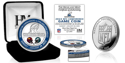 Highland Mint Commanders vs Eagles 2024 NFC Championship Game Silver Flip Coin - Limited Edition /5,000