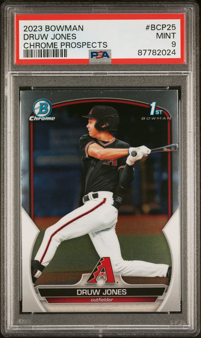 2023 Bowman Chrome Prospects Druw Jones #BCP25 1st Bowman PSA 9