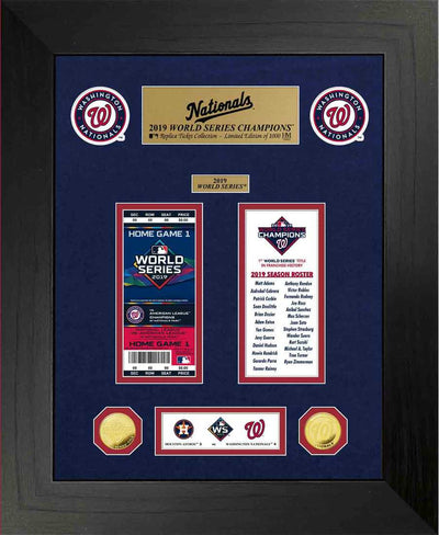 Highland Mint Washington Nationals 1-Time World Series Champions Gold Coin & Ticket Collection - Limited Edition /1000