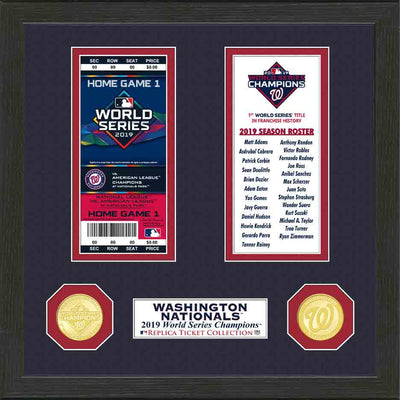 Highland Mint Washington Nationals 2019 World Series Champions Ticket Collection - Bronze Coin Frame