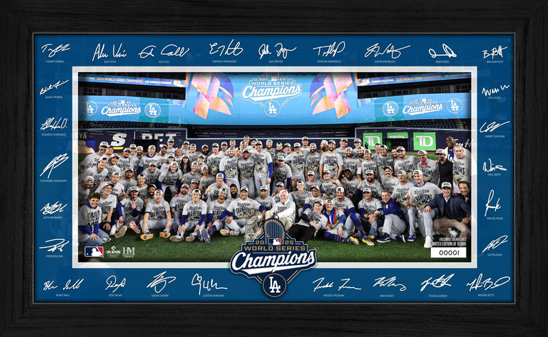 Highland Mint Los Angeles Dodgers 2025 World Series Champions Signature Celebration Frame - Limited Edition /10,000