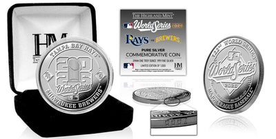 Highland Mint Brewers vs Rays 2026 World Series 1oz Silver Dueling Game Coin - Limited Edition /1,000