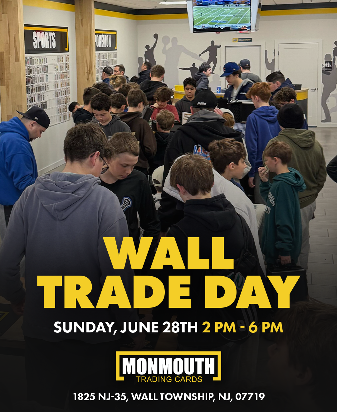 Sports Card Trade Night in New Jersey | Monmouth Cards, Wall Trade Day