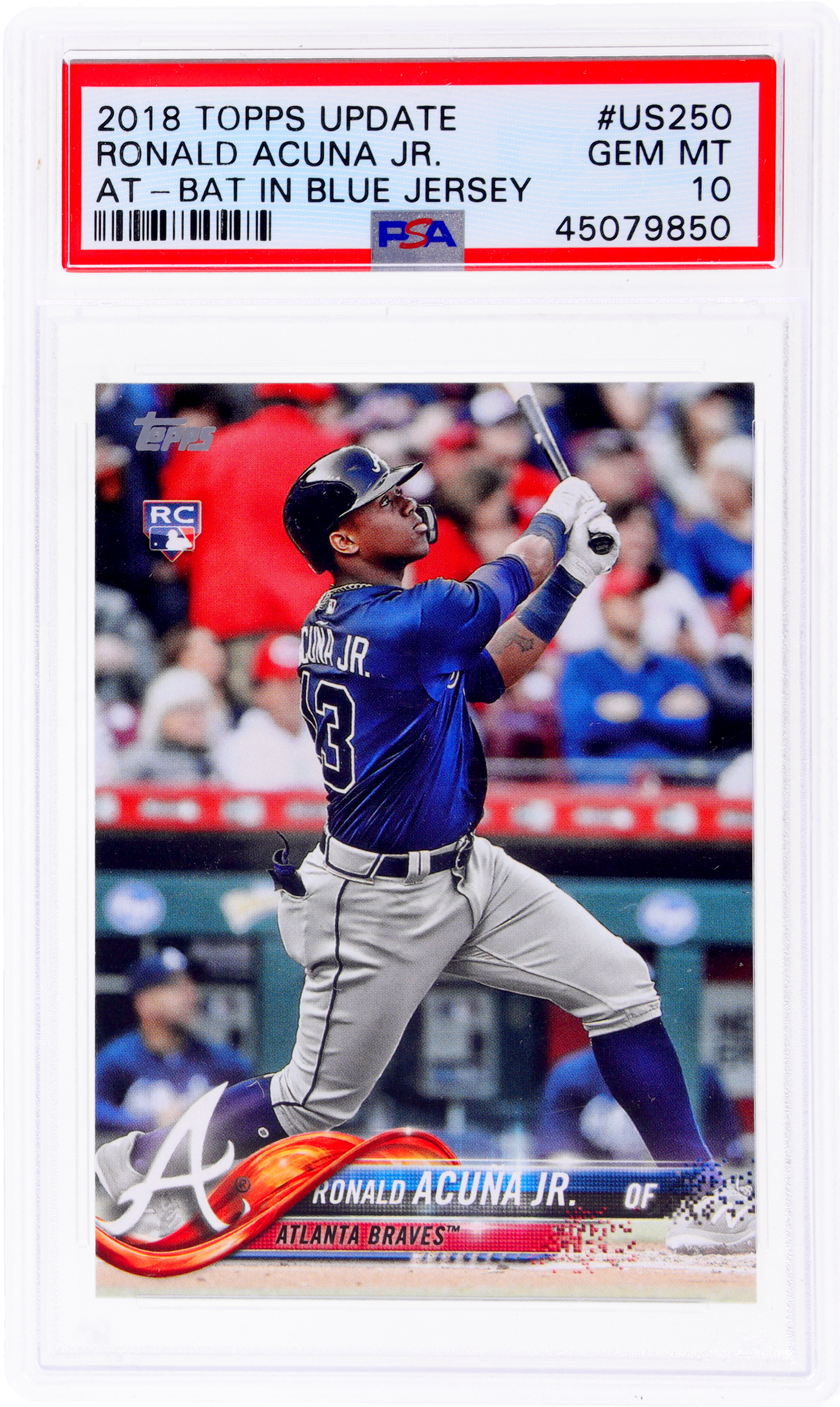 2018 Topps Update Rookie #US250 Ronald Acuna Jr PSA 10