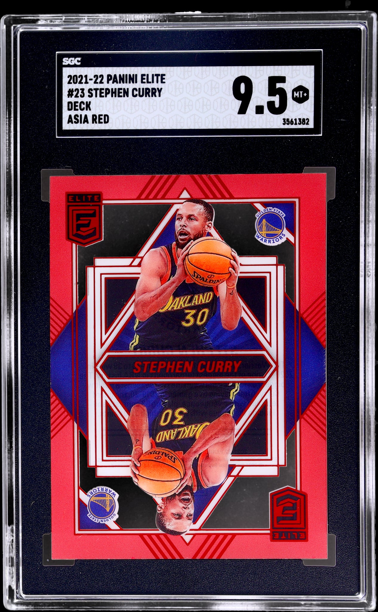 2021 Panini Elite Deck Asia Red Stephen Curry #23 SGC 9.5