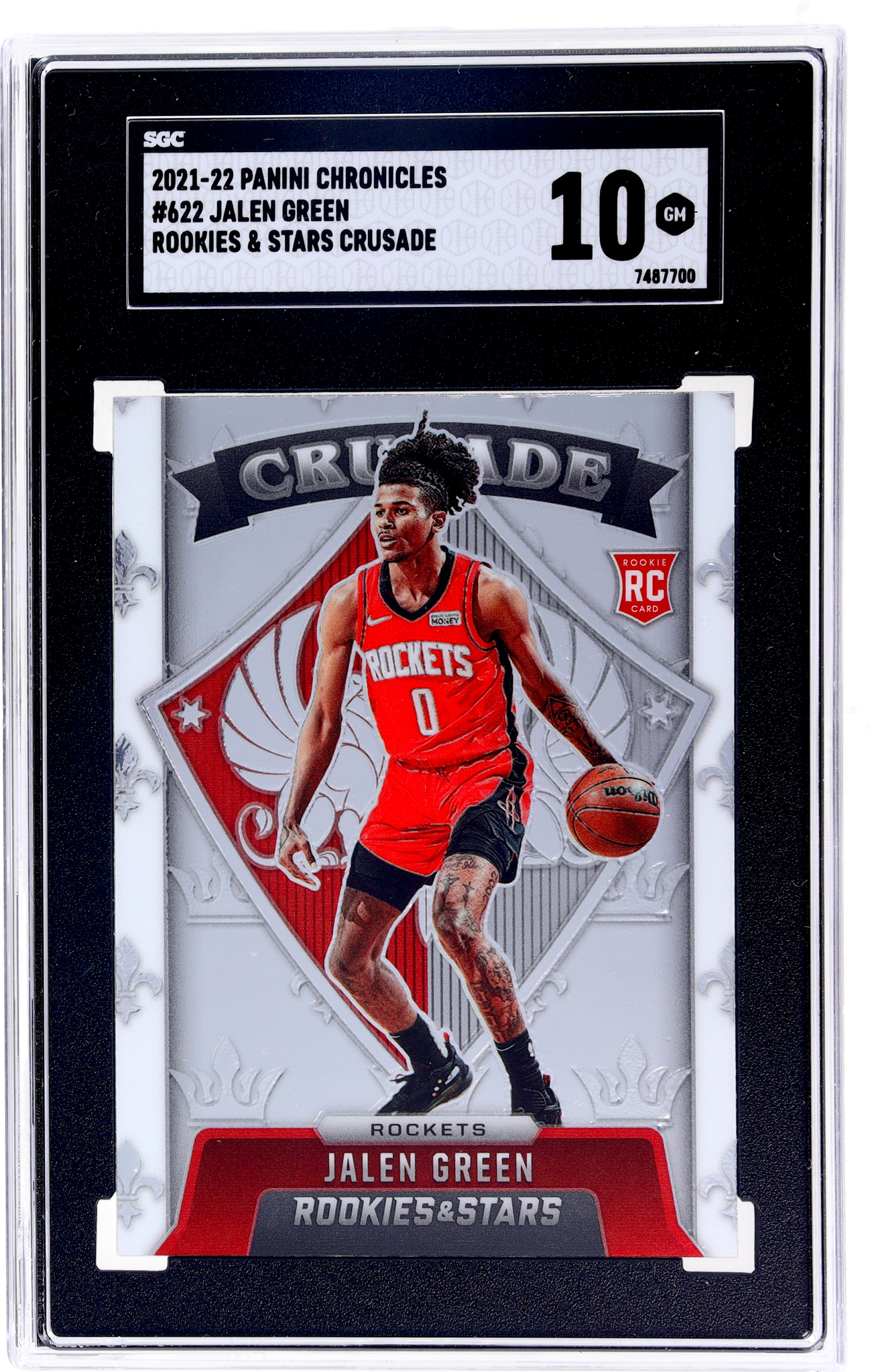 2021-22 Panini Chronicles #622 Jalen Green Rookies & Stars Crusade SGC 10