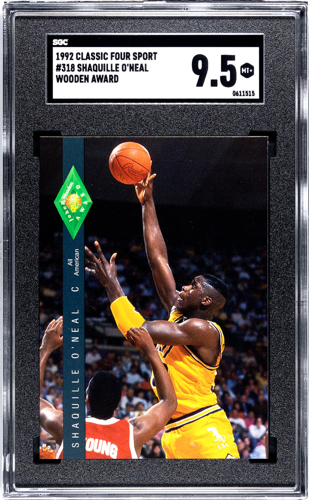 1992 Classic Four Sport Wooden Award Shaquille O'Neal #318A SGC 9.5