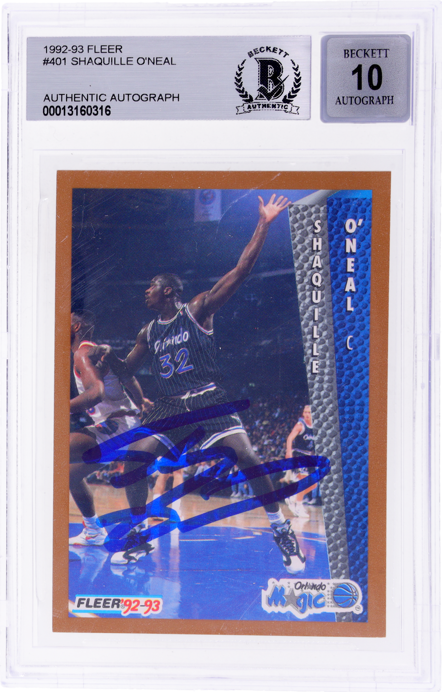 1992 Fleer #401 Shaquille O'Neal BGS 0