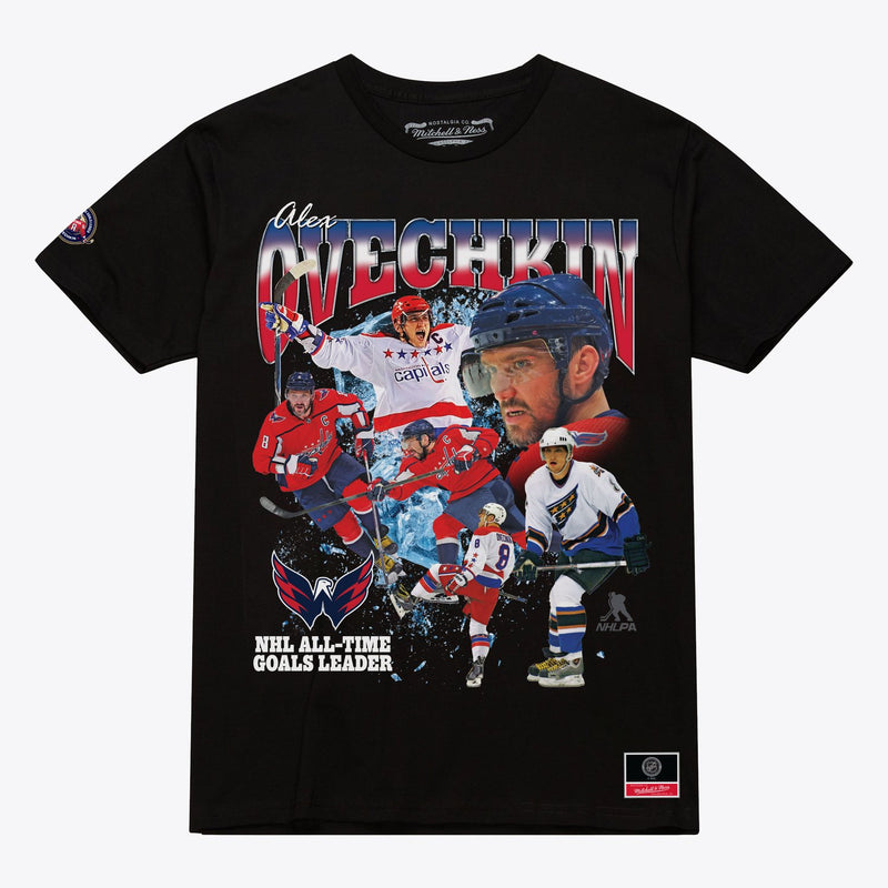 Mitchell & Ness Alexander Ovechkin Washington Capitals Black All Time T-Shirt
