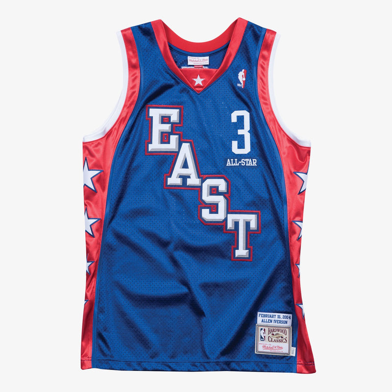 Mitchell & Ness Allen Iverson 2004 NBA All-Star Game Royal Authentic Jersey