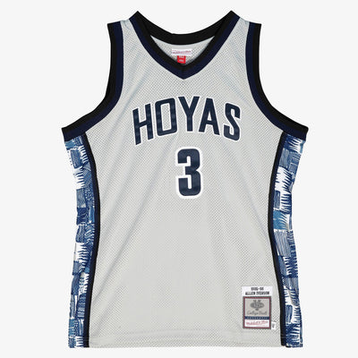 Mitchell & Ness Allen Iverson Georgetown Hoyas 1995-96 Silver Authentic Jersey