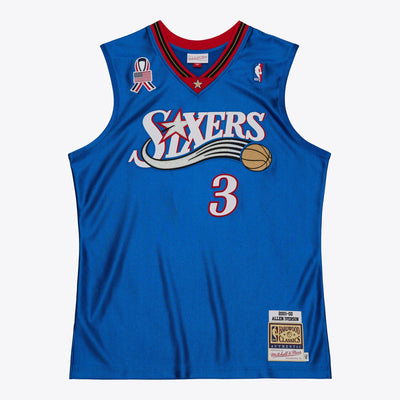 Mitchell & Ness Allen Iverson Philadelphia 76ers 2001-02 Royal Authentic Jersey