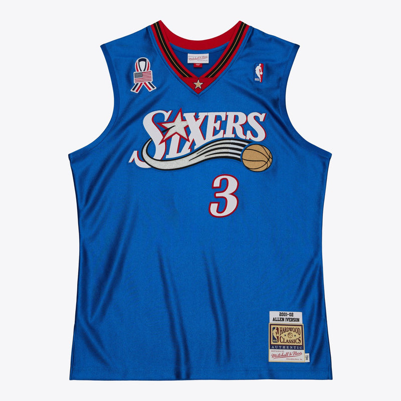 Mitchell & Ness Allen Iverson Philadelphia 76ers 2001-02 Royal Authentic Jersey