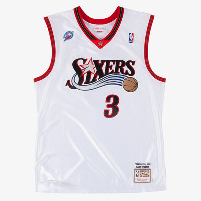 Mitchell & Ness Allen Iverson Philadelphia 76ers 2001-02 White Authentic Jersey