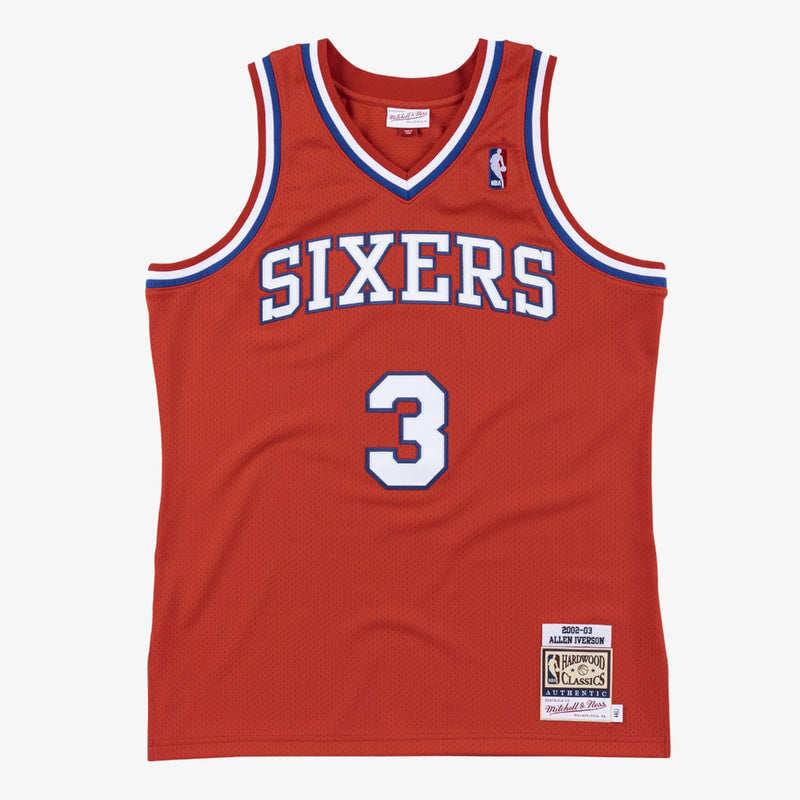 Mitchell & Ness Allen Iverson Philadelphia 76ers 2002-03 Red Authentic Jersey