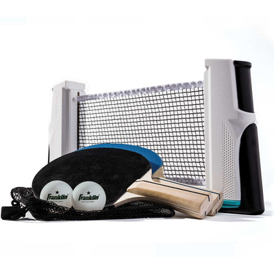 Franklin Sports Anywhere Table Tennis Set with Net, Paddles and Ball