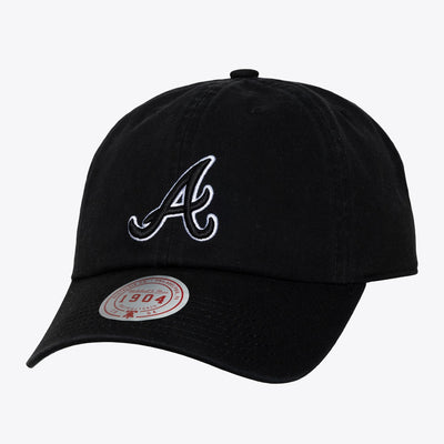 Mitchell & Ness Atlanta Braves Black & White 1904 Dad Adjustable Hat
