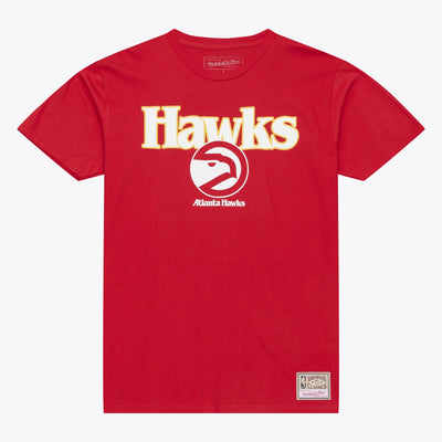 Mitchell & Ness Atlanta Hawks Red Hardwood Classics T-Shirt