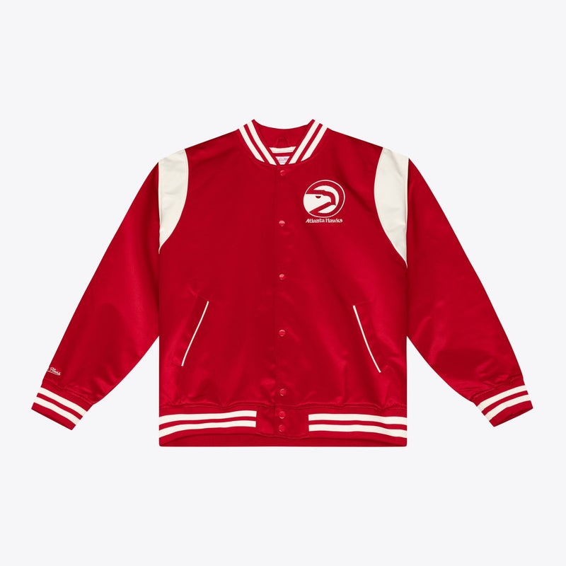 Mitchell & Ness Atlanta Hawks Red Retro Roots Lightweight Satin Full-Snap Jacket