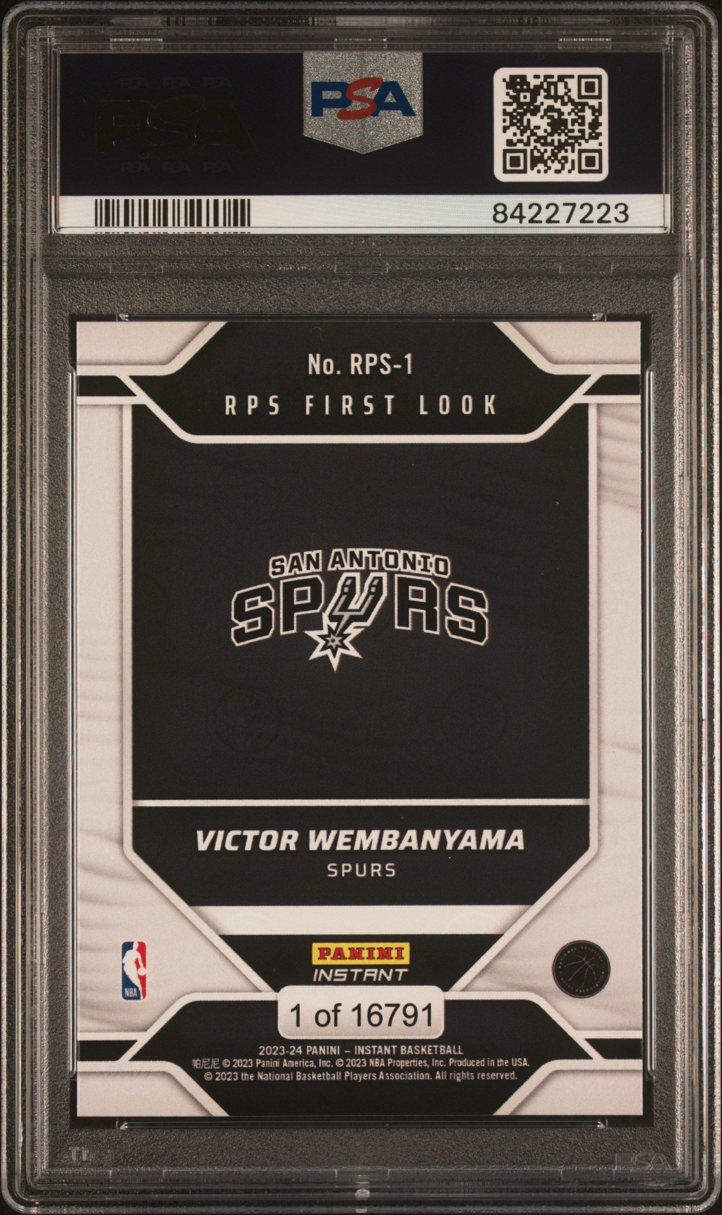 2023 Panini Instant #RPS1 Victor Wembanyama First Look /16791 PSA 10