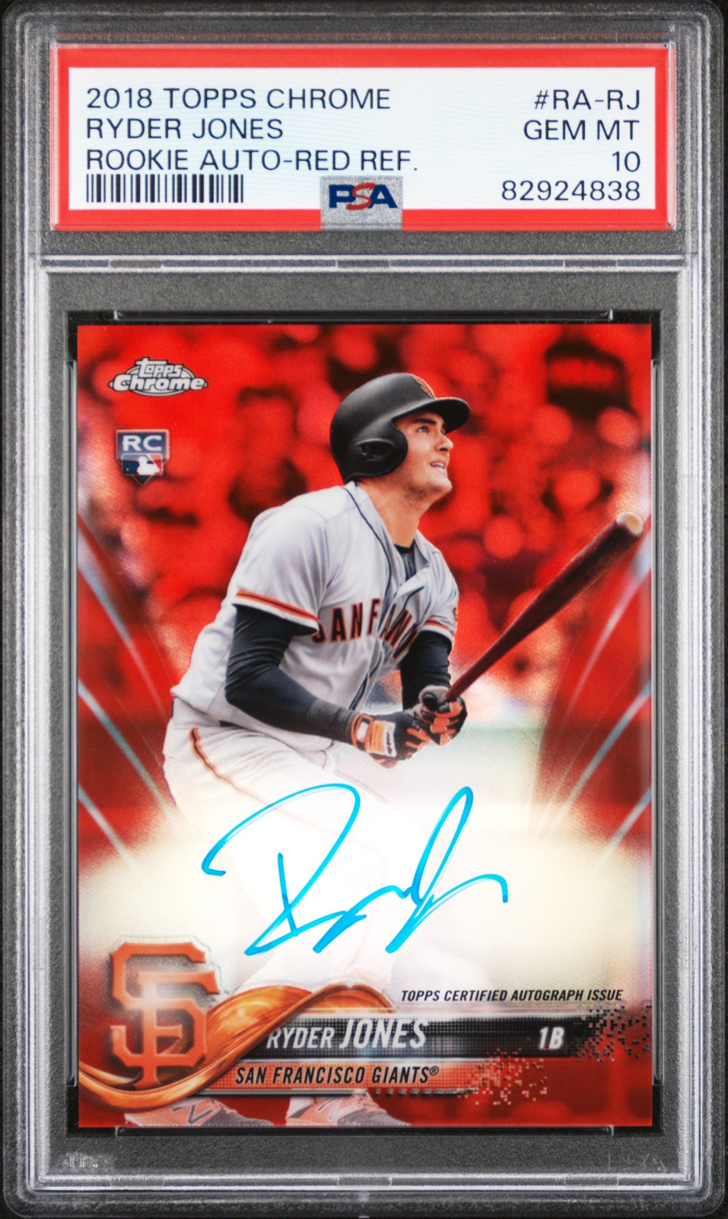 2018 Topps Chrome Red Ryder Jones #RA-RJ RC Auto /5 PSA 10