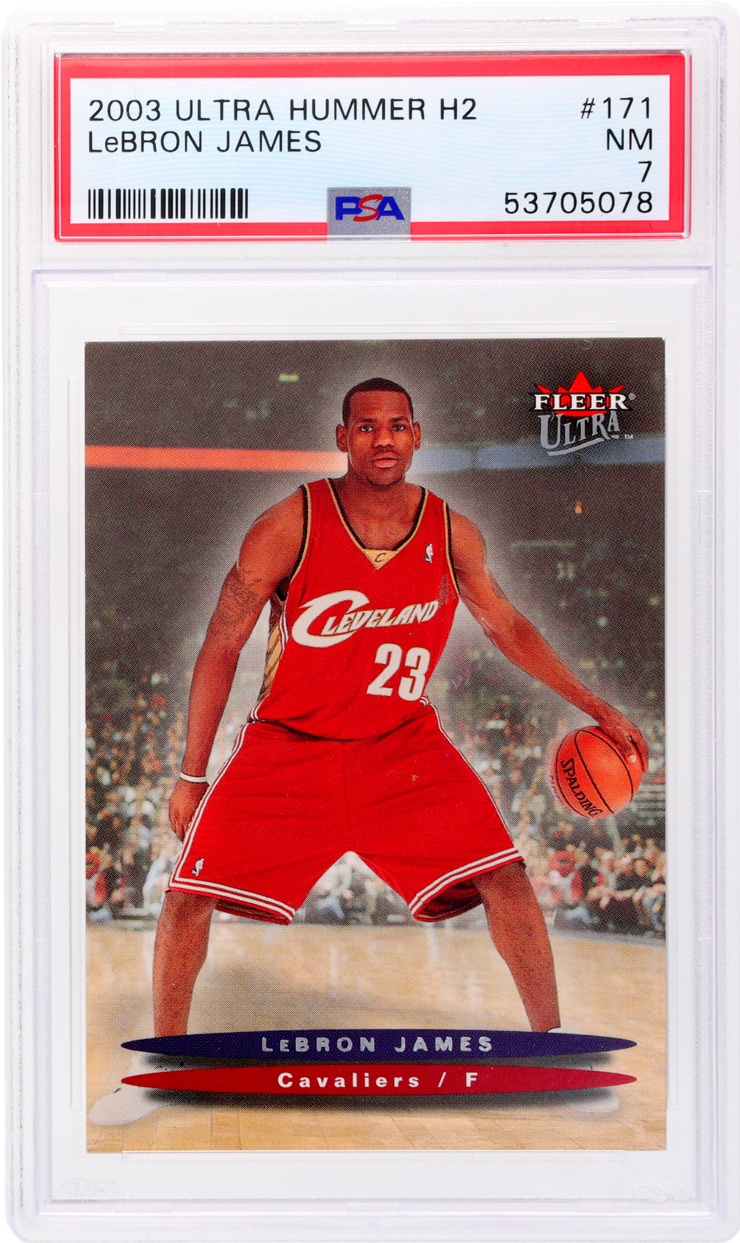 2004 Fleer Ultra Hummer H2 LeBron James  Rookie#171 PSA 7