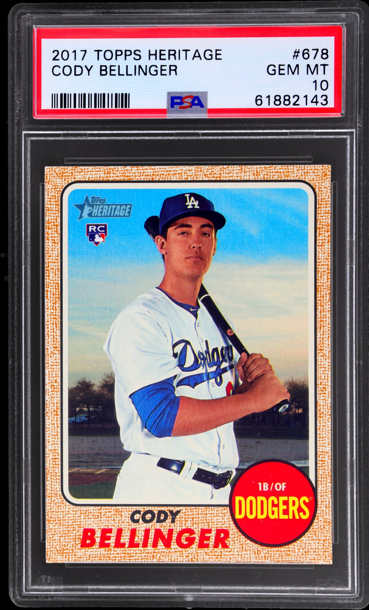 2017 Topps Heritage Cody Bellinger Rookie #678 RC PSA 10