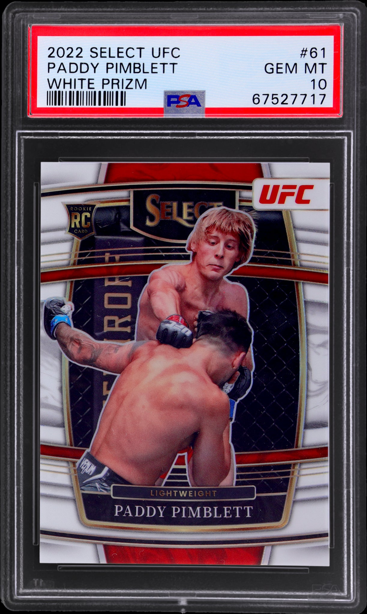 2022 Panini Select UFC #61 Paddy Pimblett White /75 PSA 10