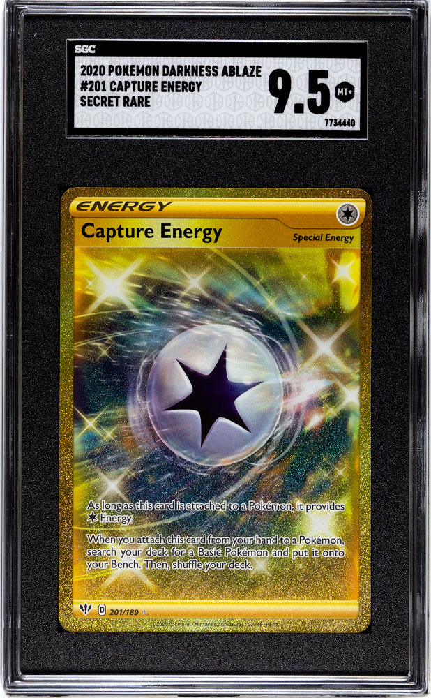 2020 Pokemon Sword and Shield Darkness Ablaze Capture Energy #201 SGC 9.5