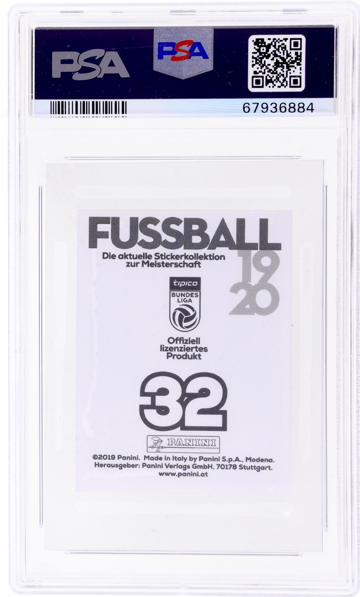 2019 Panini Fussball Bundesliga Light Border Erling Haaland #32B PSA 8