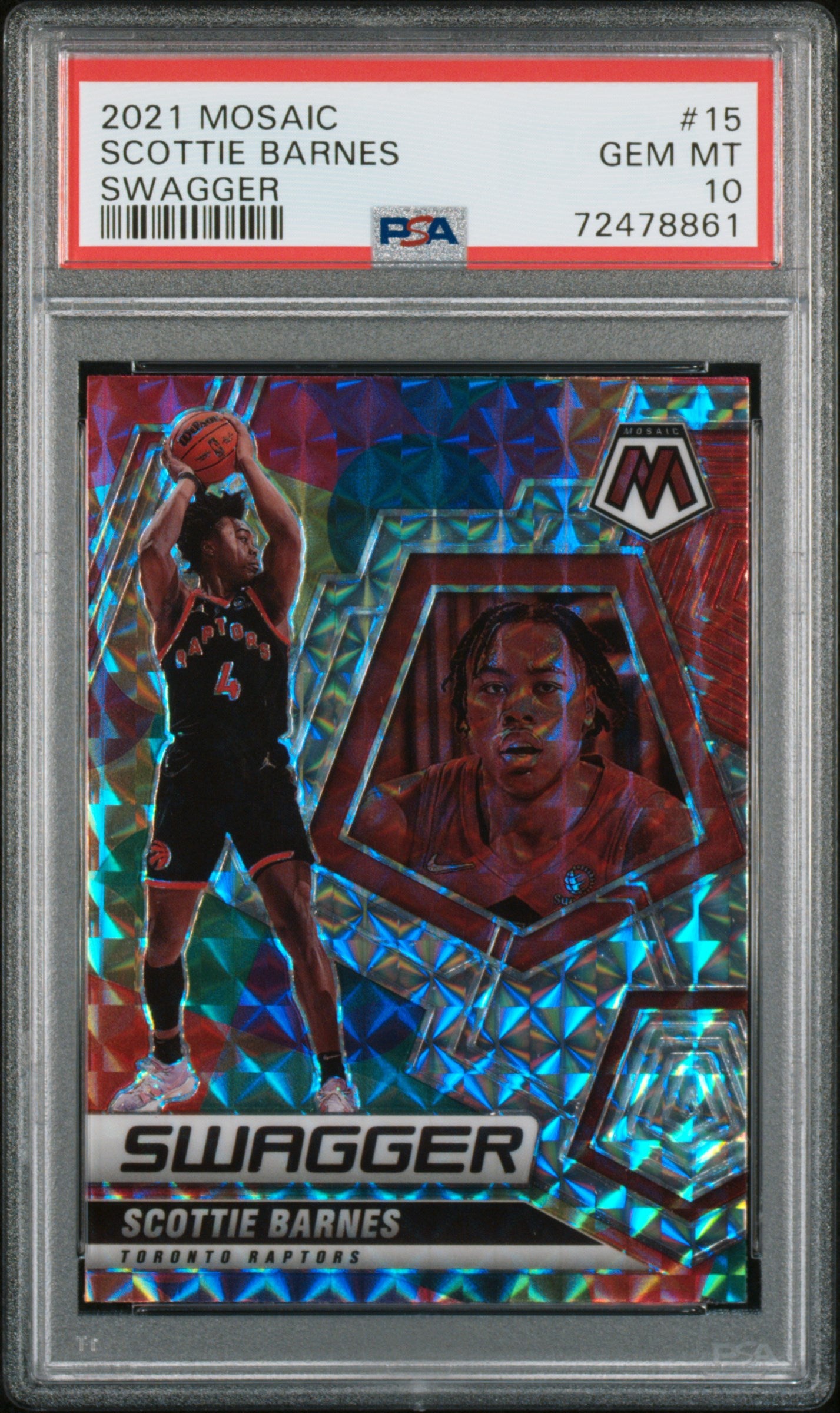 2021 Panini Mosaic Swagger #15 Scottie Barnes PSA 10