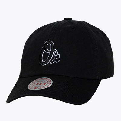 Mitchell & Ness Baltimore Orioles Black & White 1904 Dad Adjustable Hat
