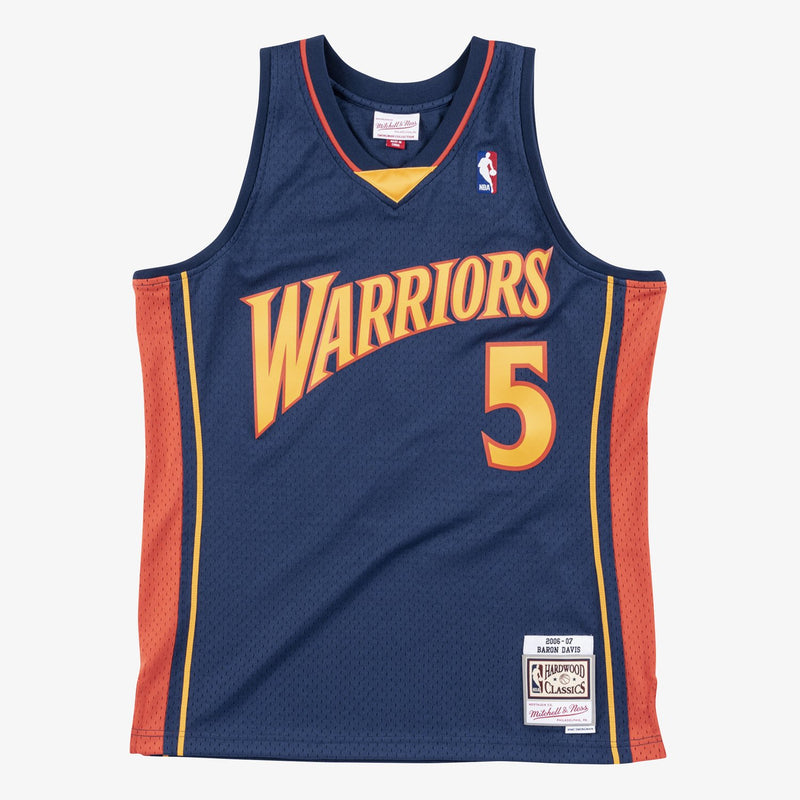 Mitchell & Ness Baron Davis Golden State Warriors 2006-07 Navy Swingman Player Jersey