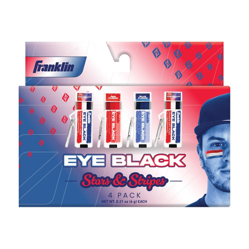 Franklin Sports Stars and Stripes Eye Black Kit - 4 Pack