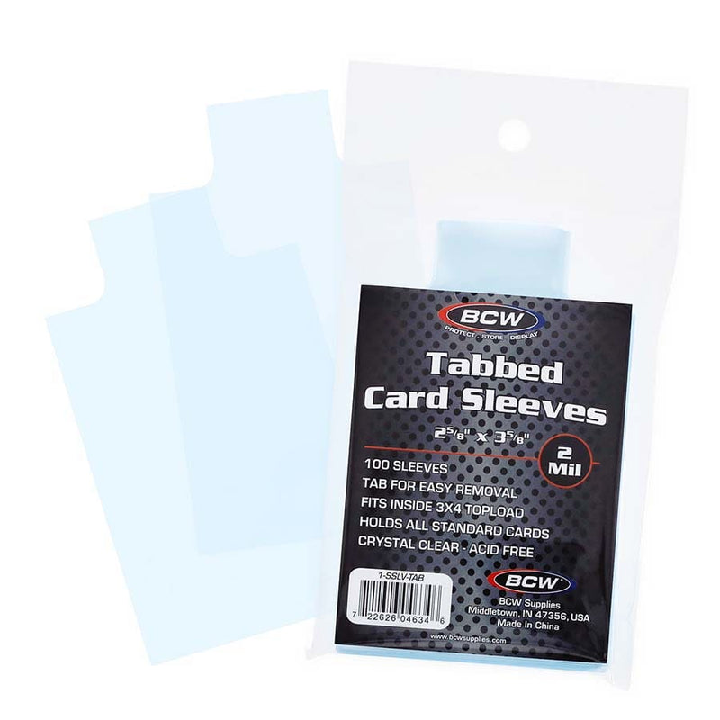BCW Standard Card Sleeves with Tab (100 Count)